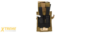 C206K CODE11 M4/5.56 CORDURA DOUBLE MAGAZINE POUCH (COYOTE)