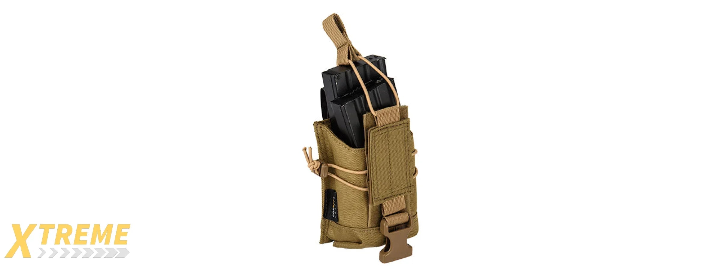 C206K CODE11 M4/5.56 CORDURA DOUBLE MAGAZINE POUCH (COYOTE)