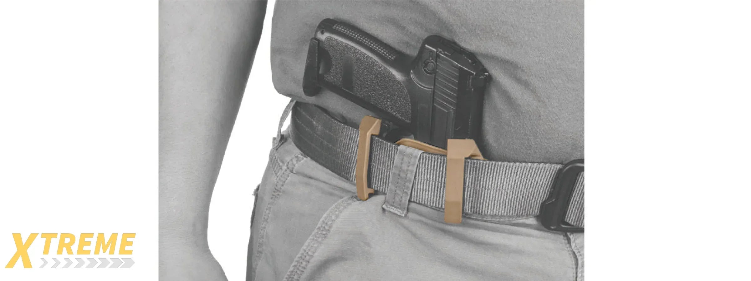 CA-1242T ABS POLYMER TACTICAL PISTOL WRAP BELT HOLSTER (TAN)