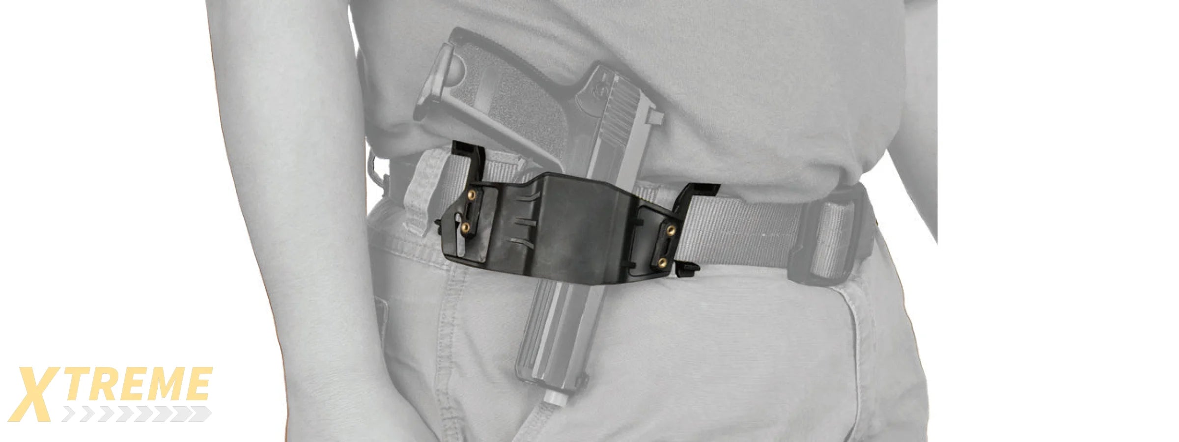 CA-1242T ABS POLYMER TACTICAL PISTOL WRAP BELT HOLSTER (TAN)