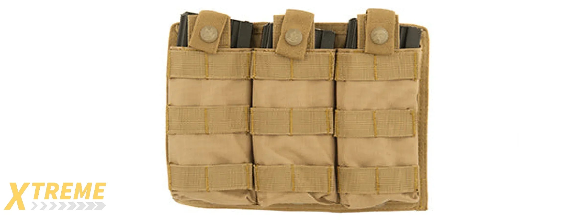 CA-1499TN TRIPLE MOLLE POUCH (TAN)