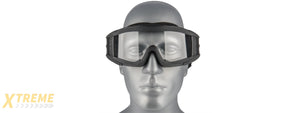 CA-226B LANCER TACTICAL UV400 CLEAR LENS SAFETY GOGGLES (BLACK)