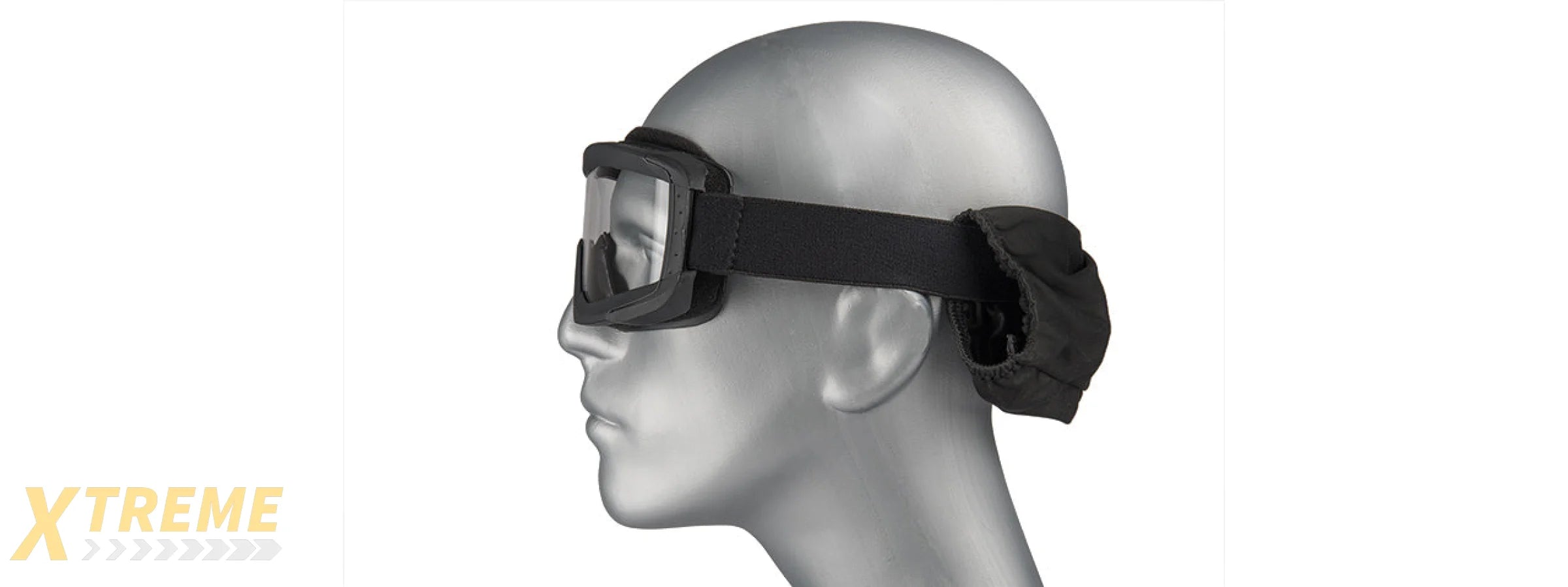 CA-226B LANCER TACTICAL UV400 CLEAR LENS SAFETY GOGGLES (BLACK)