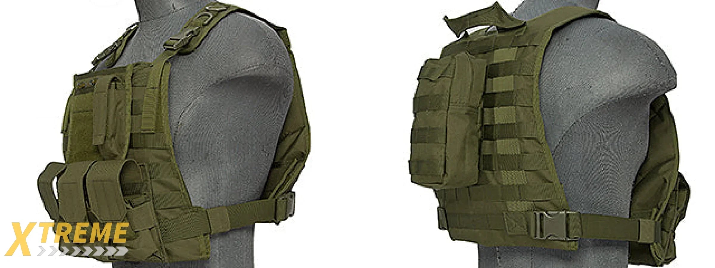 CA-301GN Nylon Molle Tactical Vest (OD Green)