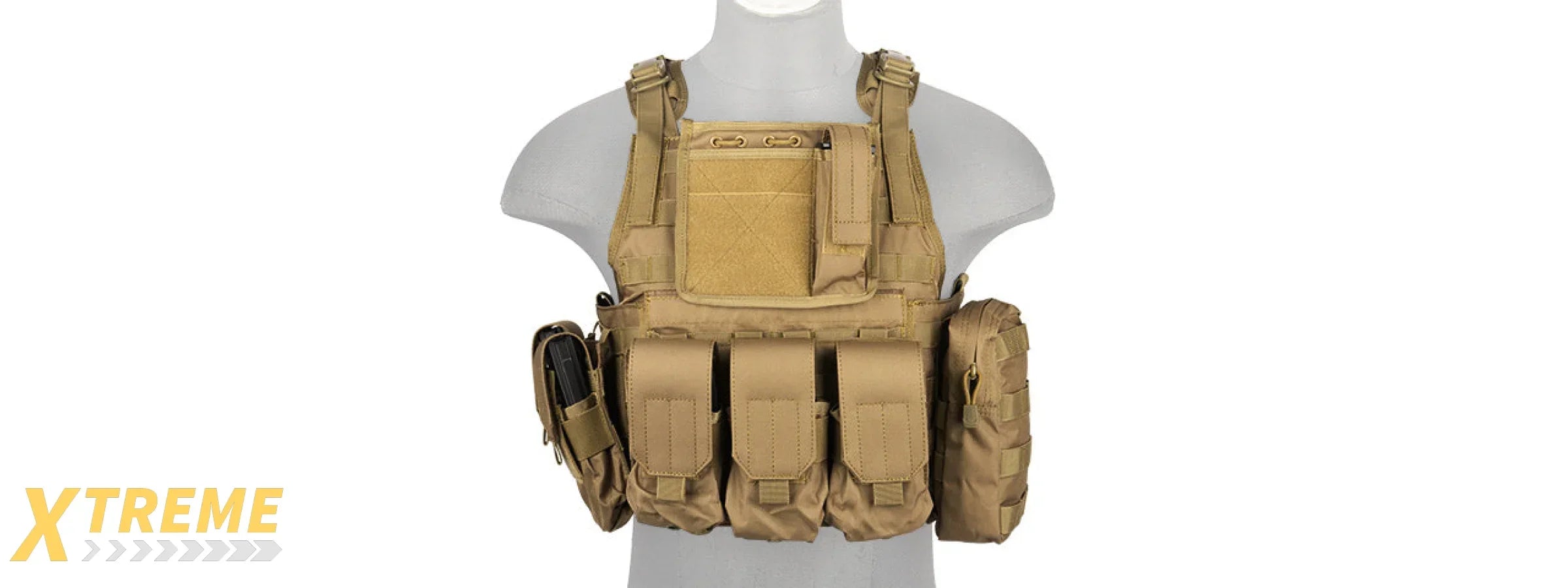 CA-305TN NYLON TACTICAL ASSAULT PLATE CARRIER (TAN)
