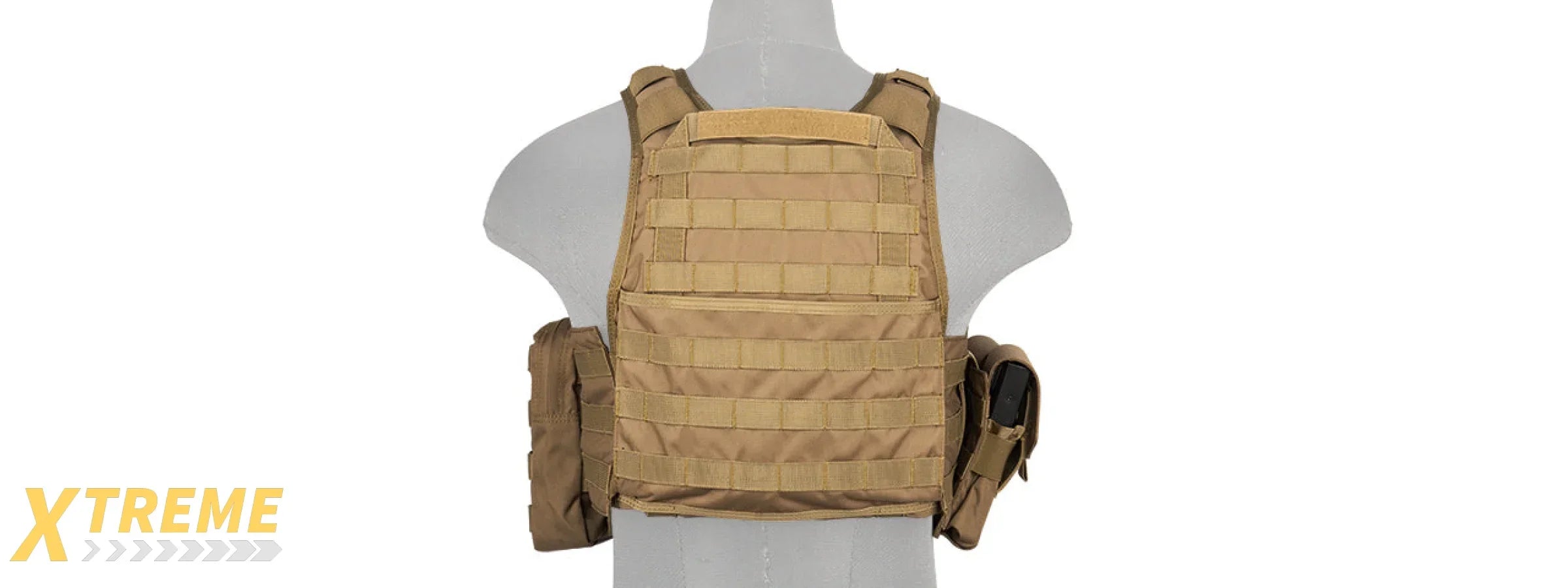 CA-305TN NYLON TACTICAL ASSAULT PLATE CARRIER (TAN)