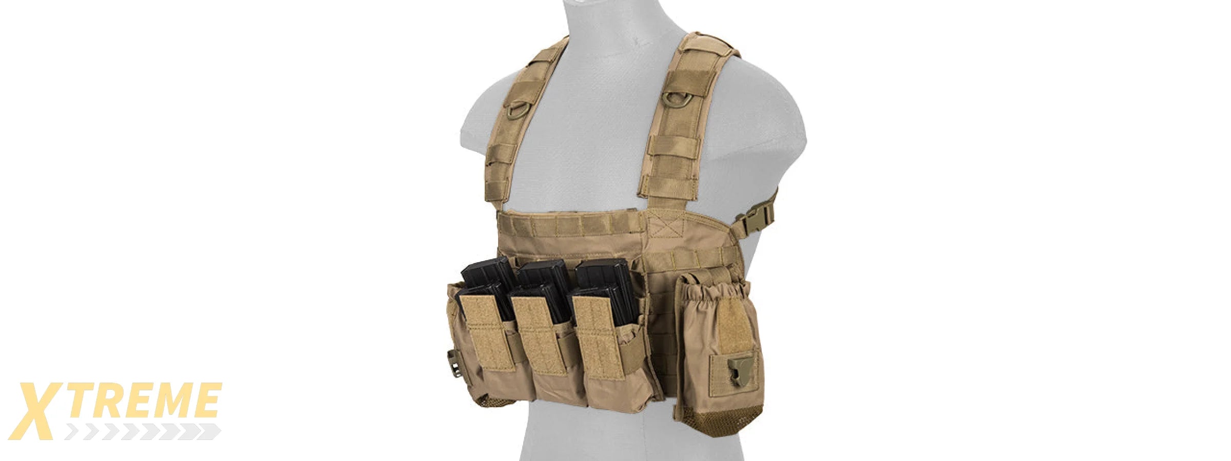 CA-307TN NYLON MODULAR CHEST RIG (TAN)