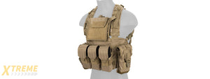 CA-307TN NYLON MODULAR CHEST RIG (TAN)