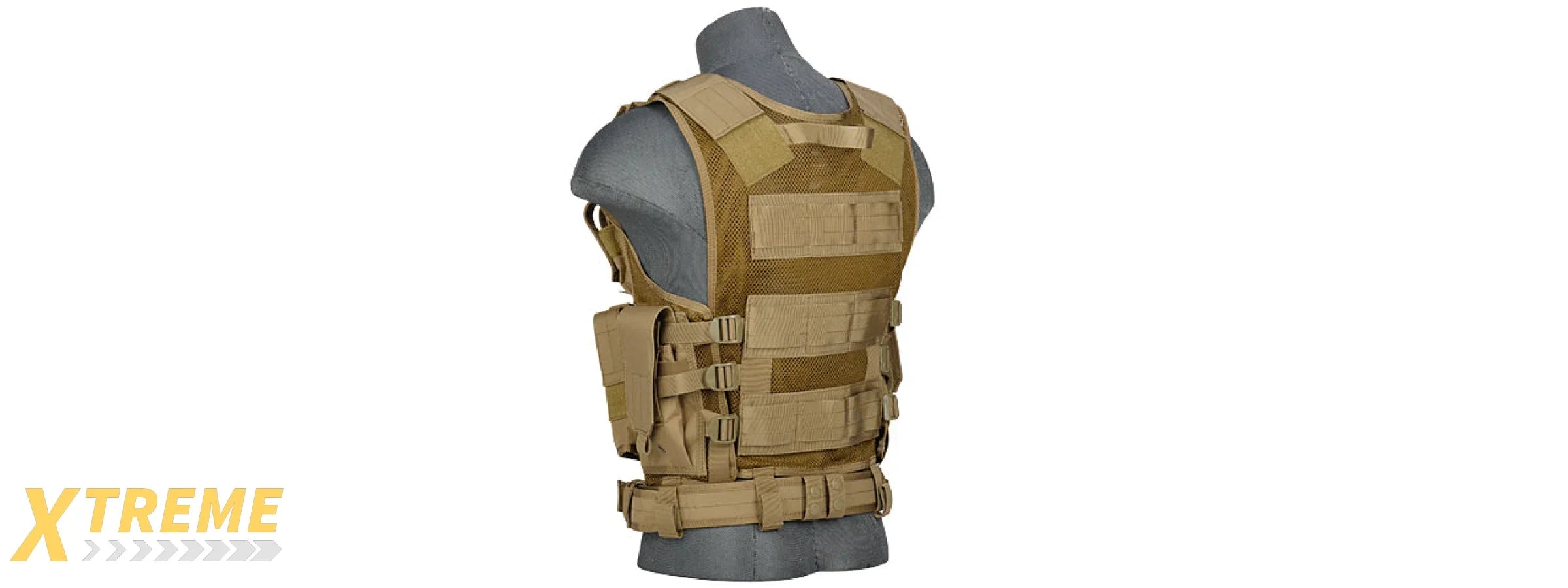 CA-310KN NYLON CROSS DRAW VEST (KHAKI)