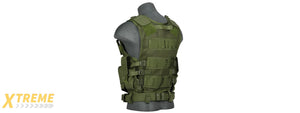CA-310GN NYLON CROSS DRAW VEST (OLIVE DRAB GREEN)