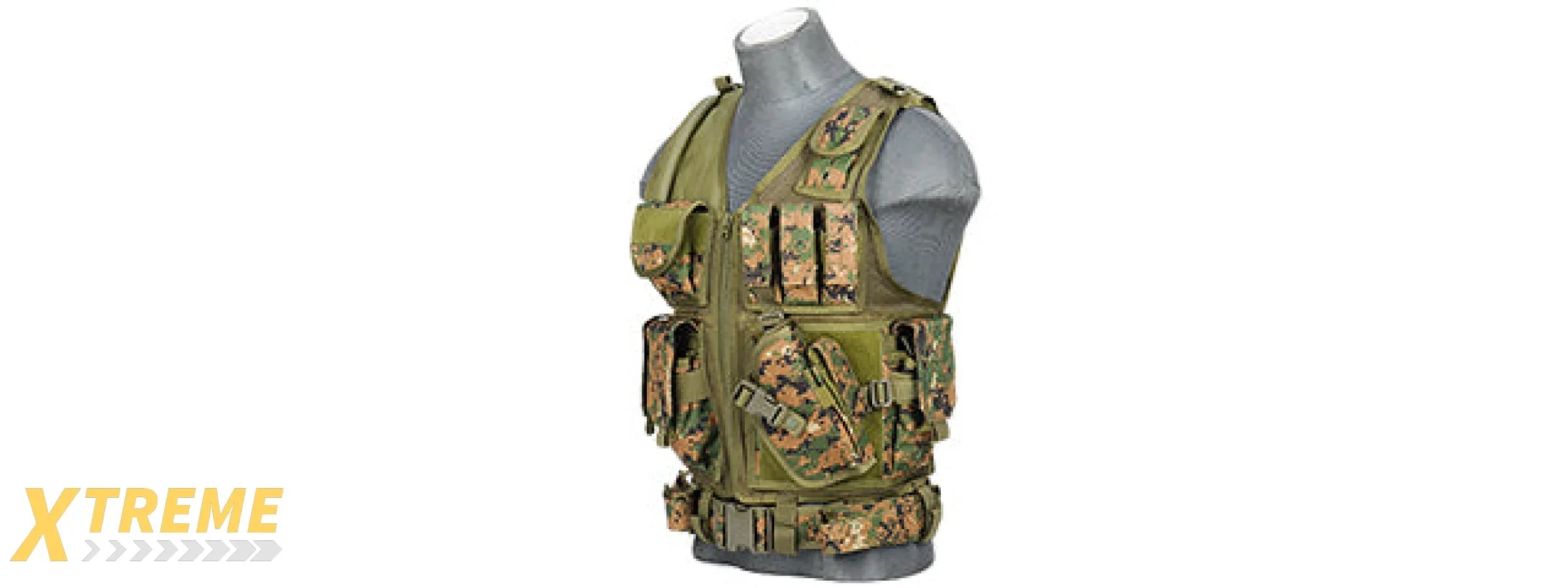 CA-310DN CROSSDRAW VEST 1000D NYLON (DIGITAL MARPAT)