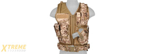 CA-310DDN 1000D NYLON AIRSOFT COMBAT VEST W/ HOLSTER (DESERT DIGITAL)