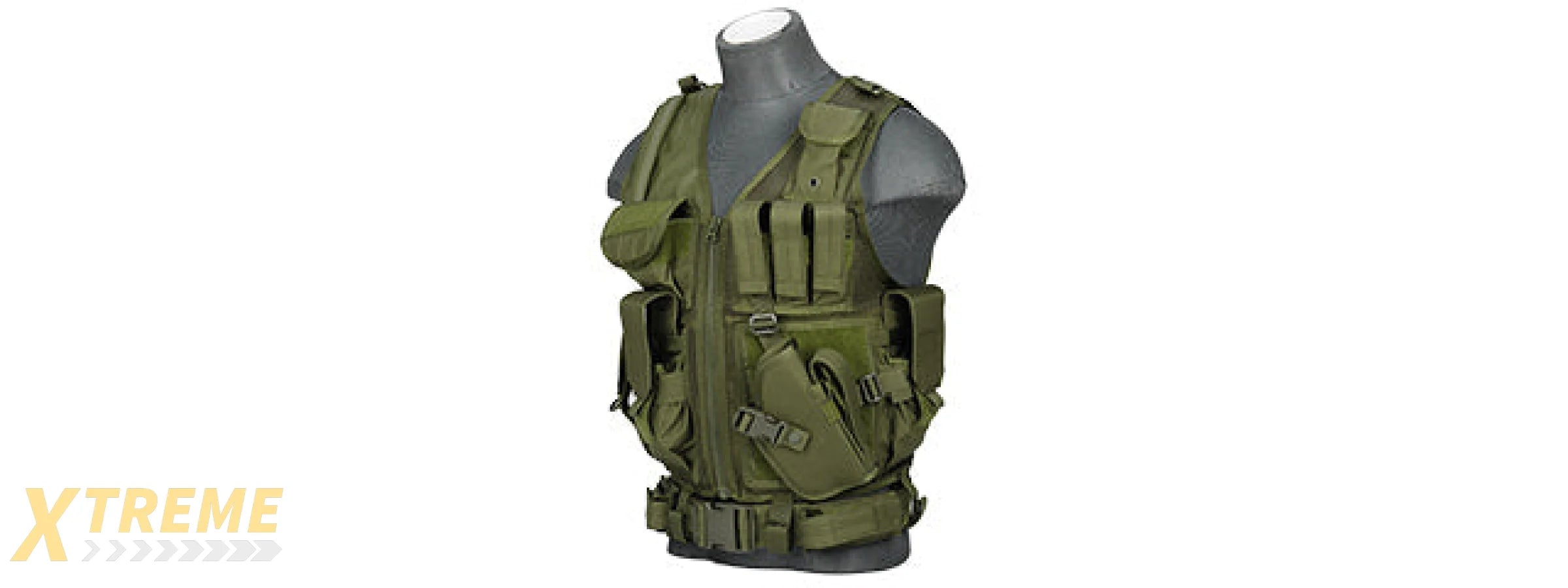 CA-310GN NYLON CROSS DRAW VEST (OLIVE DRAB GREEN)