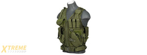 CA-310GN NYLON CROSS DRAW VEST (OLIVE DRAB GREEN)
