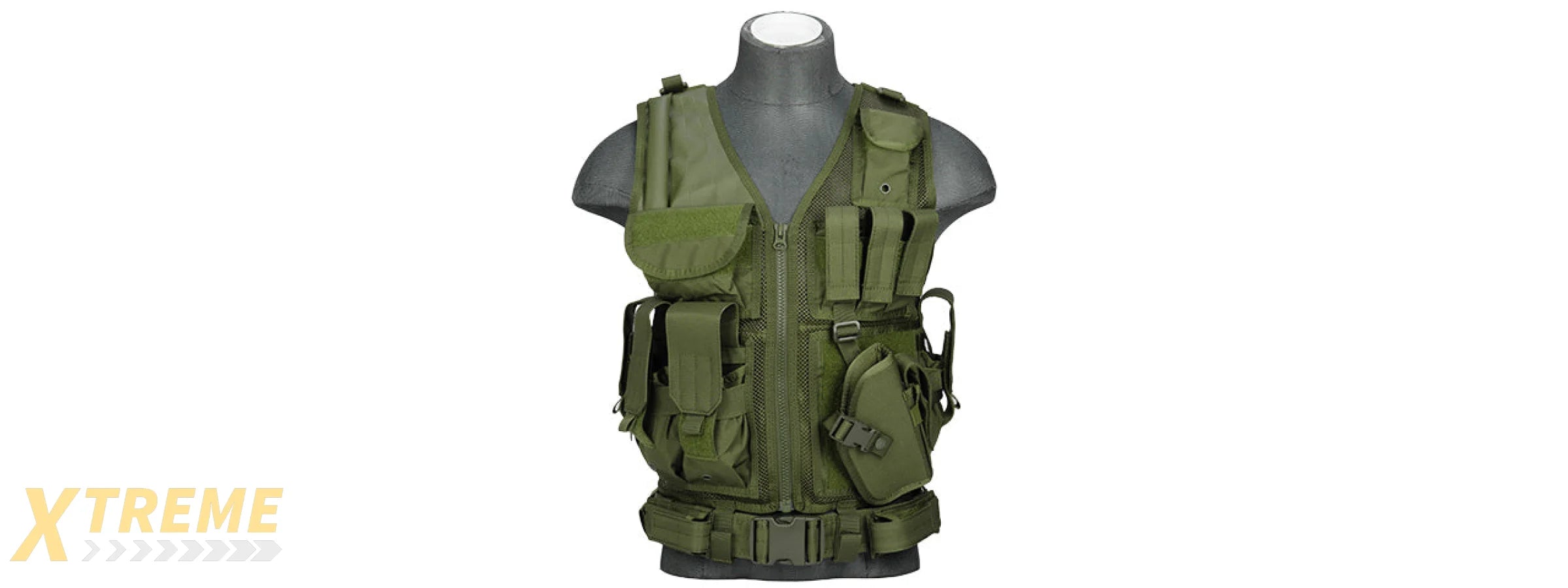 CA-310GN NYLON CROSS DRAW VEST (OLIVE DRAB GREEN)