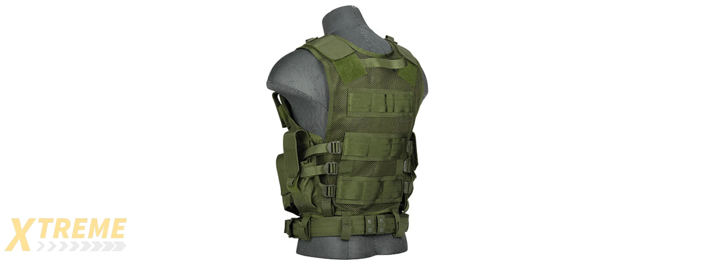 CA-310GN NYLON CROSS DRAW VEST (OLIVE DRAB GREEN)