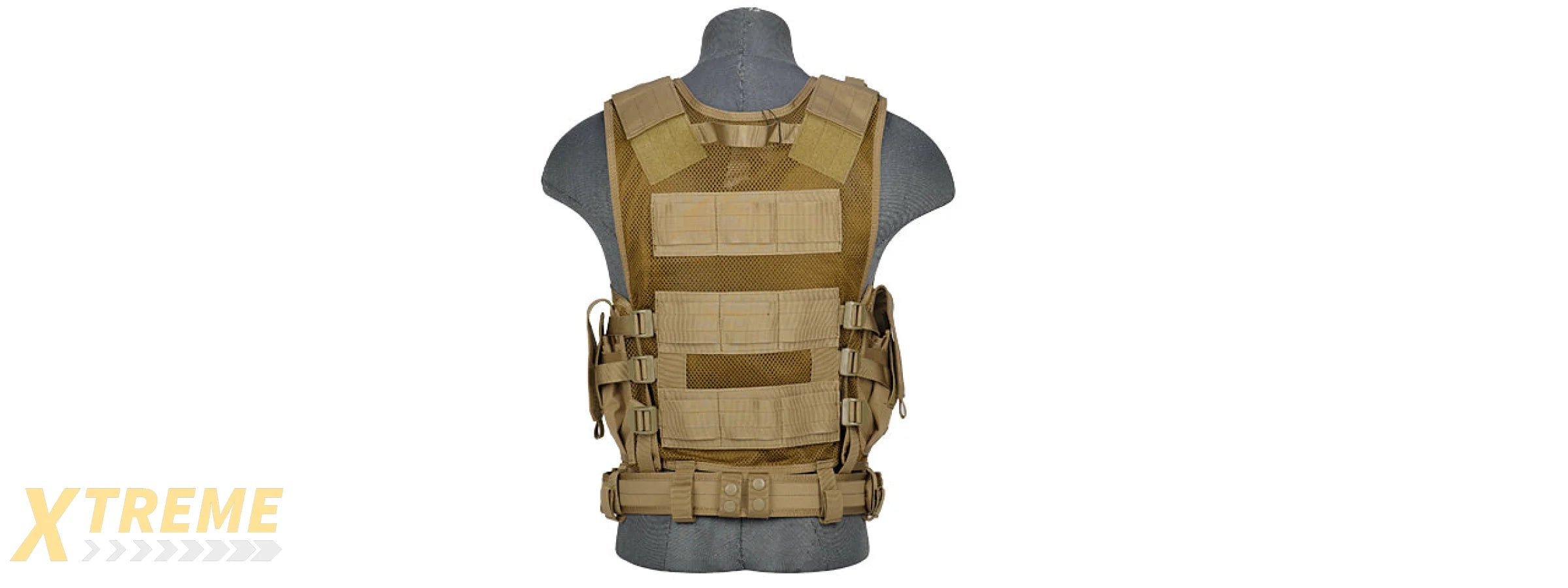 CA-310KN NYLON CROSS DRAW VEST (KHAKI)