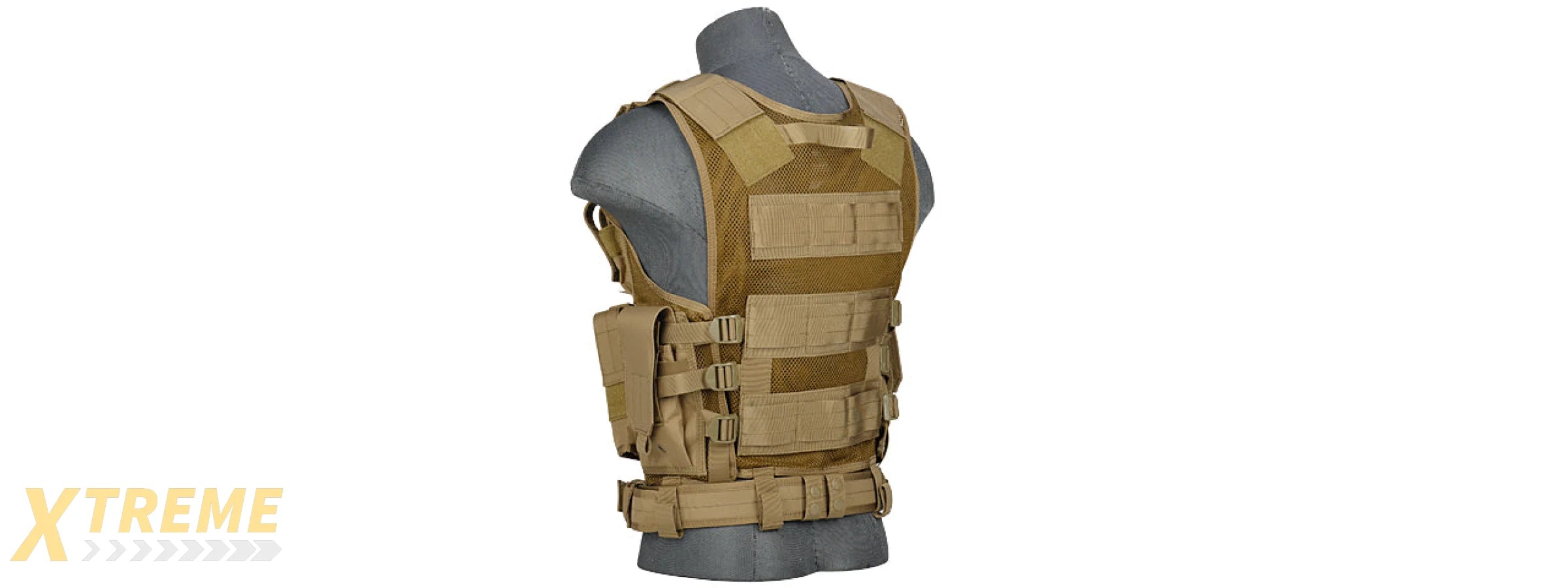 CA-310KN NYLON CROSS DRAW VEST (KHAKI)