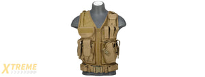 CA-310KN NYLON CROSS DRAW VEST (KHAKI)