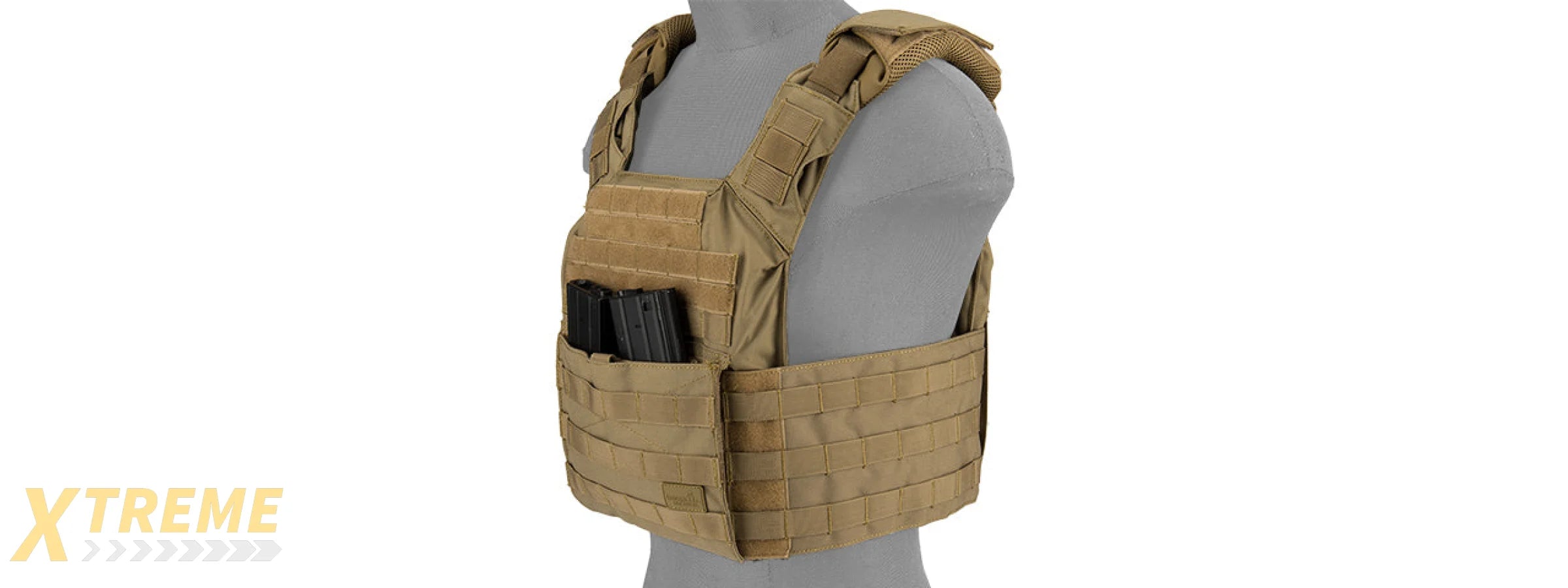 CA-313T2N SAPC w/DUAL INNER MAG POUCH + SHOULDER PADS (TAN)