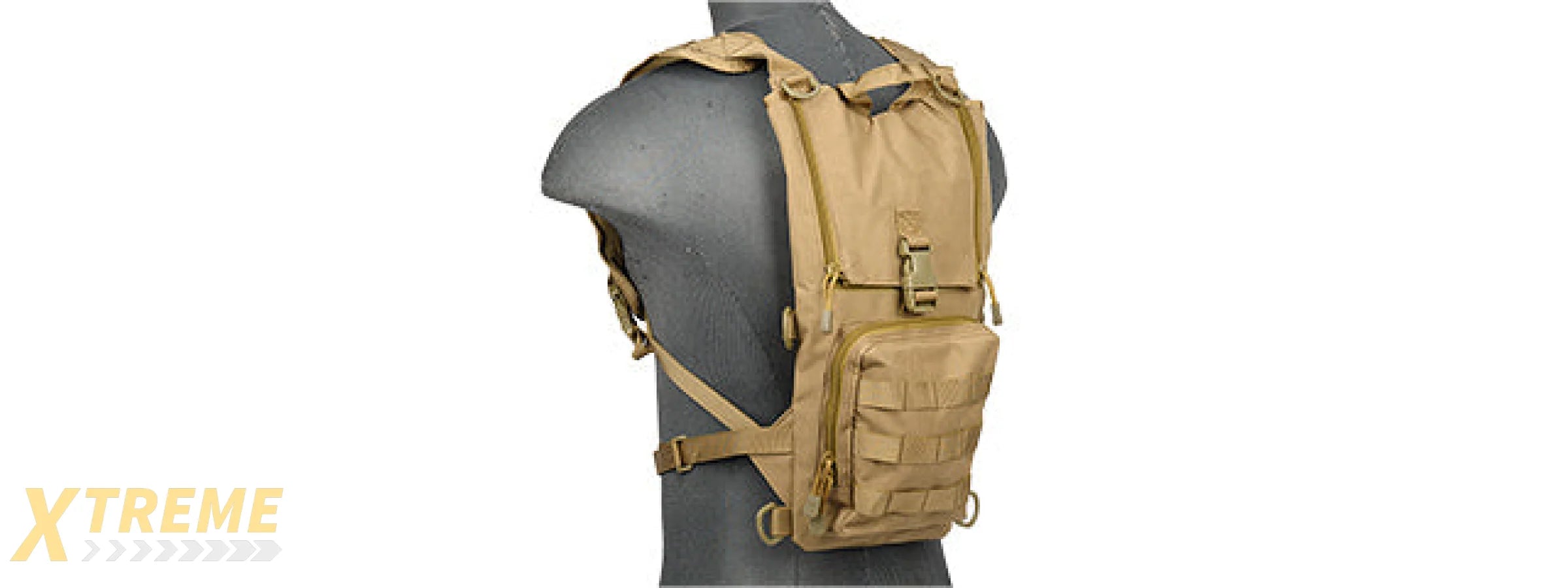 CA-321TN 1000D NYLON LIGHTWEIGHT HYDRATION BACKPACK (TAN)