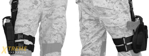 CA-323BN AIRSOFT 1000D DROP LEG NYLON PISTOL HOLSTER (BLACK)