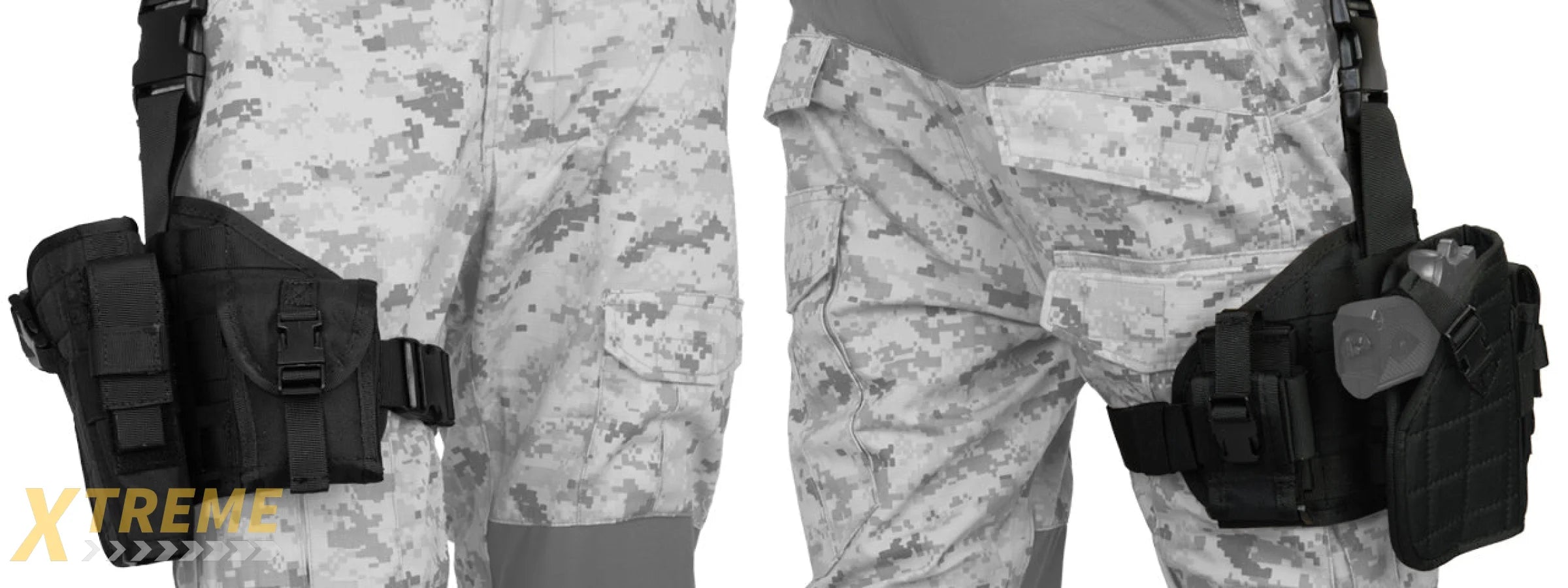 CA-324BN NYLON MOLLE PLATFORM DROP LEG HOLSTER (BK)