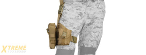 CA-324TN 1000D NYLON MOLLE PLATFORM DROP LEG HOLSTER (TAN)