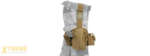 CA-324TN 1000D NYLON MOLLE PLATFORM DROP LEG HOLSTER (TAN)