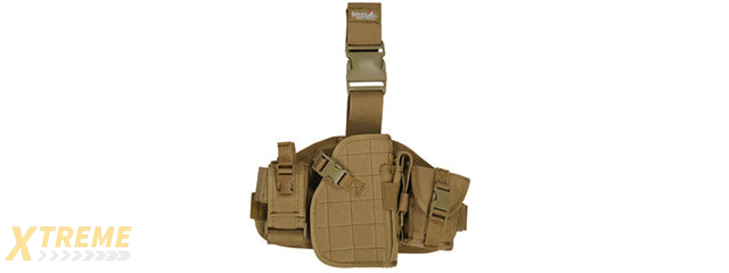 CA-324TN 1000D NYLON MOLLE PLATFORM DROP LEG HOLSTER (TAN)