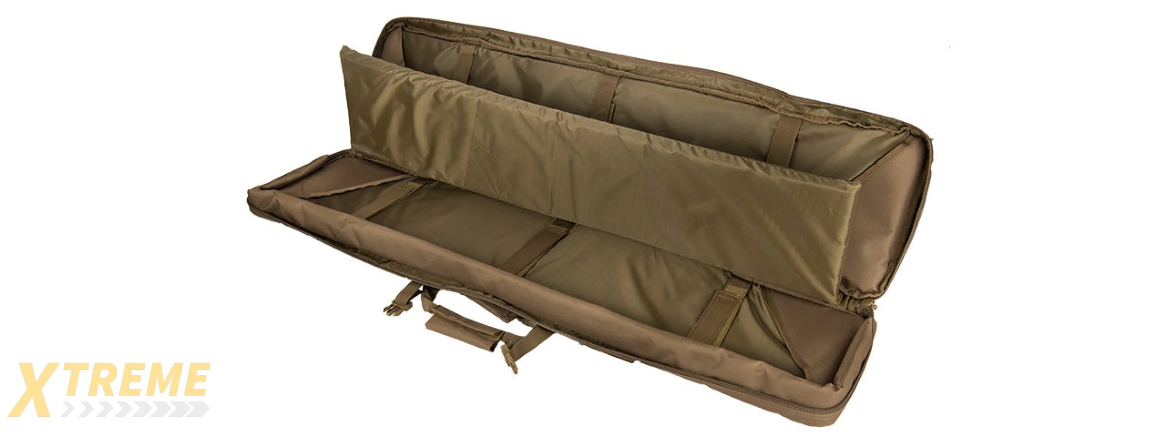 CA-340K 48" DOUBLE GUN BAG 600D PVC MOLLE BELT RIFLE BAG (KAHKI)