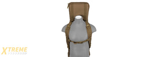 CA-340K 48" DOUBLE GUN BAG 600D PVC MOLLE BELT RIFLE BAG (KAHKI)