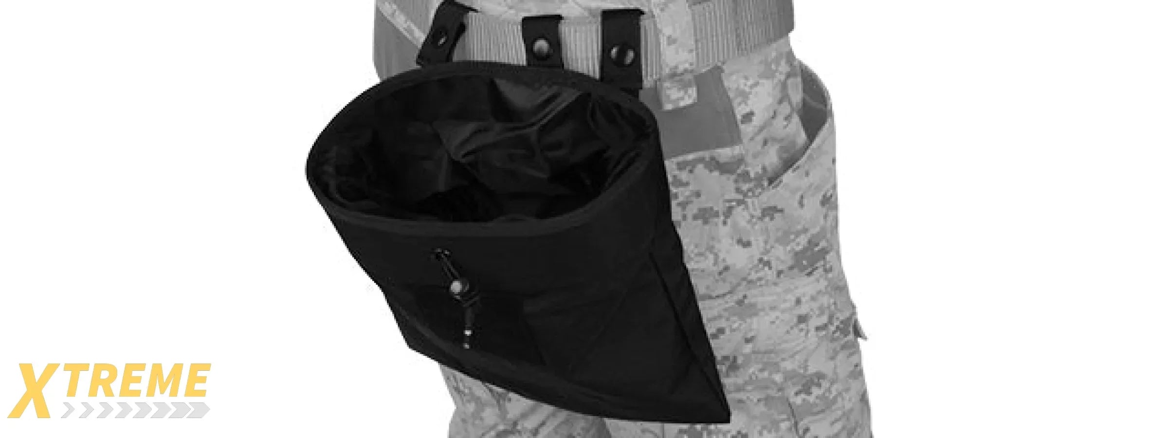 CA-341BN NYLON LARGE FOLDABLE DUMP POUCH (BK)