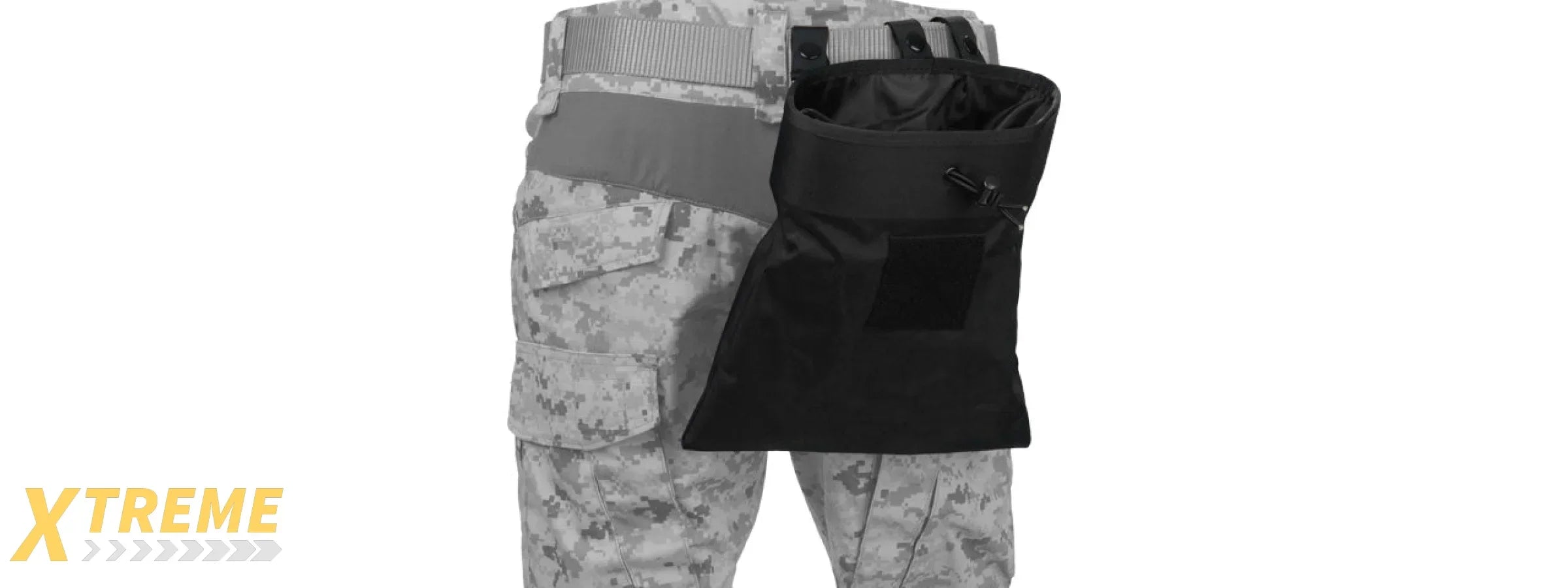 CA-341BN NYLON LARGE FOLDABLE DUMP POUCH (BK)