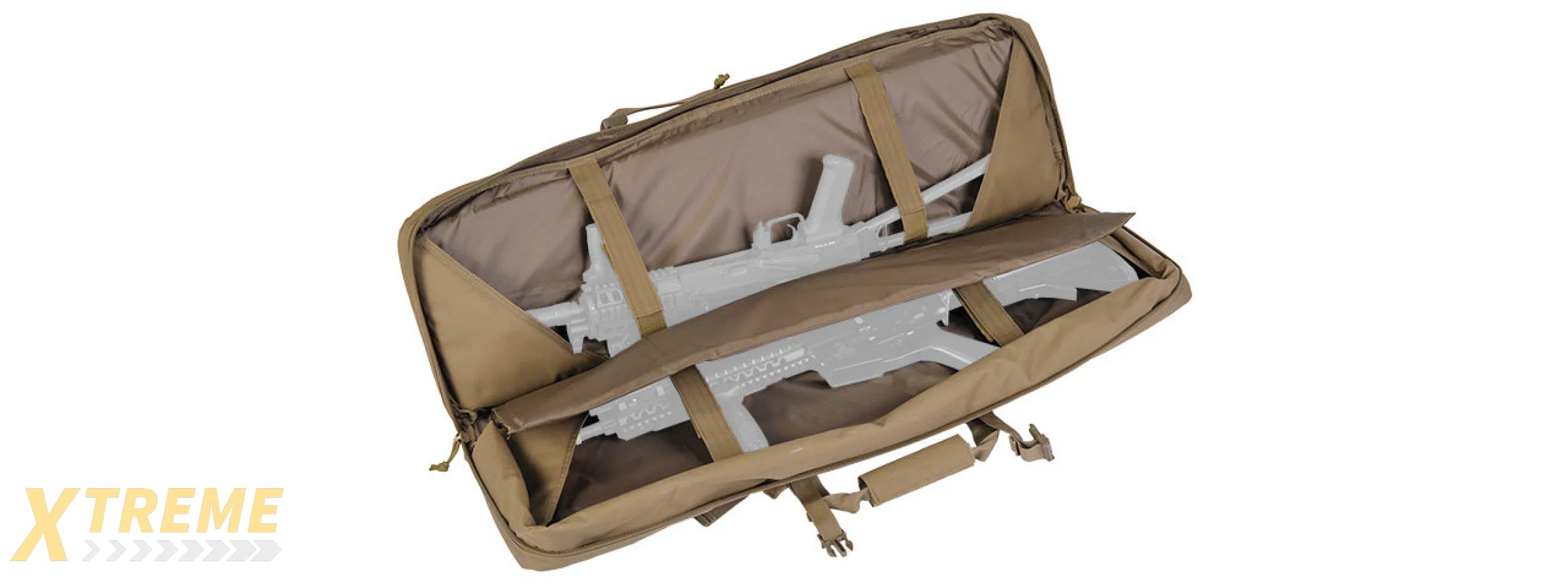 CA-345K MOLLE 36" DOUBLE GUN BAG (COLOR: COYOTE BROWN)