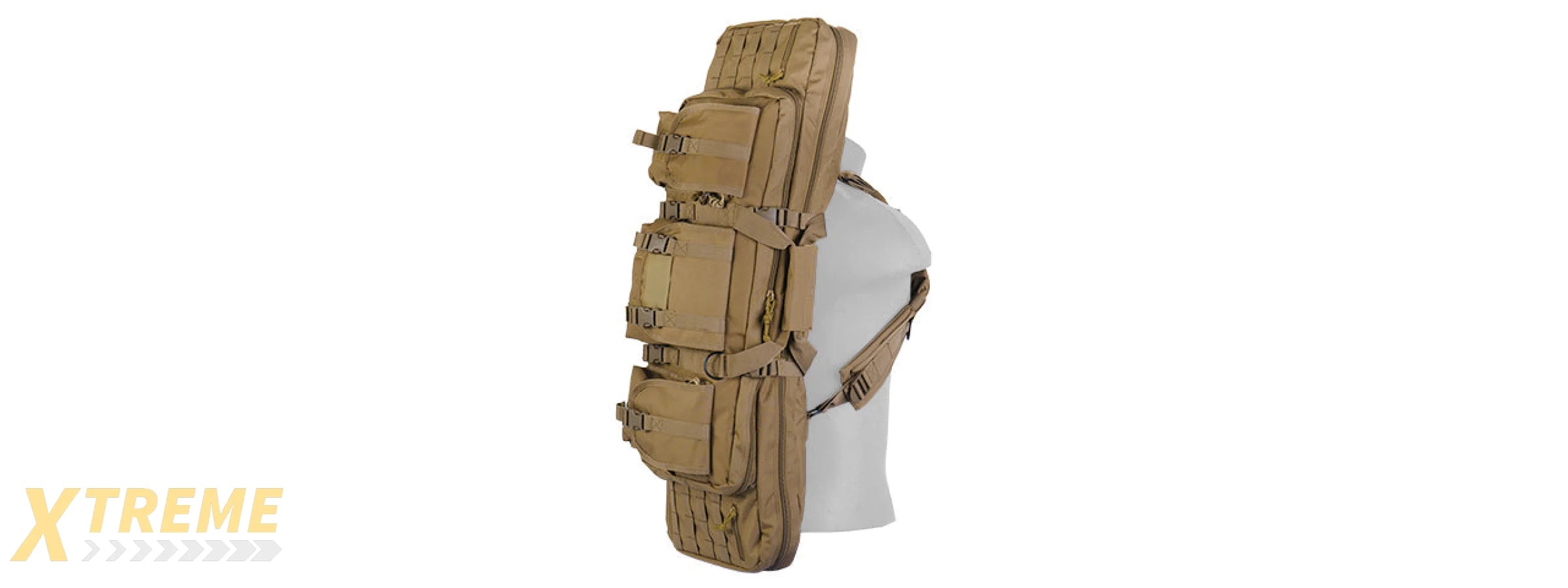 CA-345K MOLLE 36" DOUBLE GUN BAG (COLOR: COYOTE BROWN)