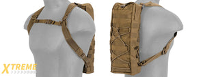 CA-384TN NYLON MOLLE ATTACHABLE HYDRATION BACKPACK (TAN)