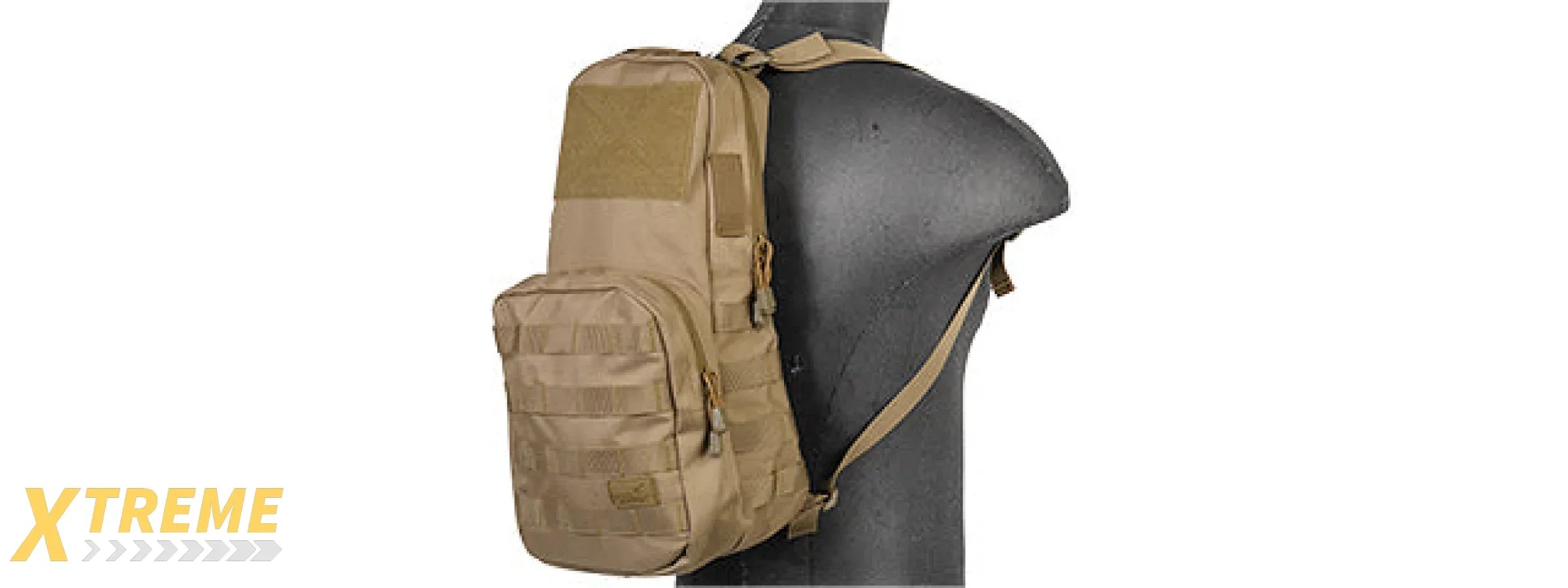 Lancer Tactical 1000D Nylon Airsoft Molle Hydration Backpack (Color: Tan)