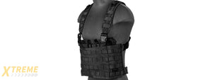 CA-882B LIGHTWEIGHT CHEST RIG W/ CONCEALED MAGAZINE POUCH (BLACK)