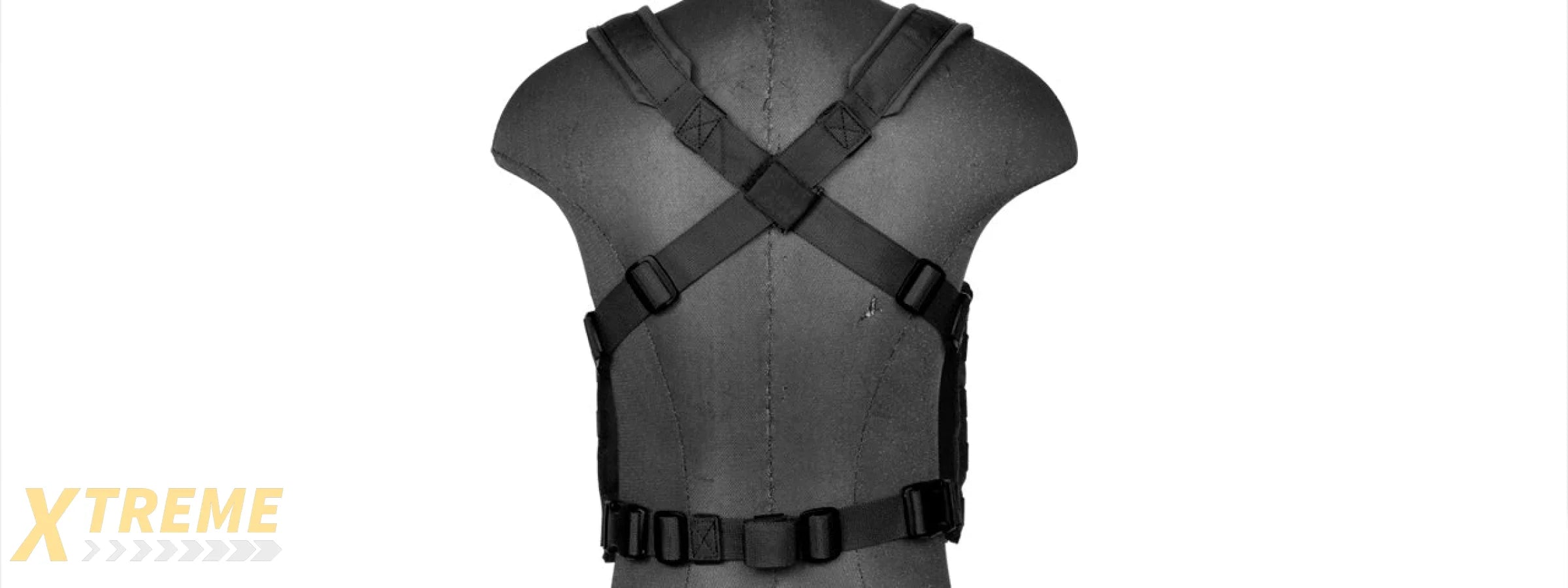 CA-882B LIGHTWEIGHT CHEST RIG W/ CONCEALED MAGAZINE POUCH (BLACK)