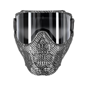 HSTL® Skull Goggle Machine Silver w/ Chrome Lens - XTREME Airsoft Superstore
