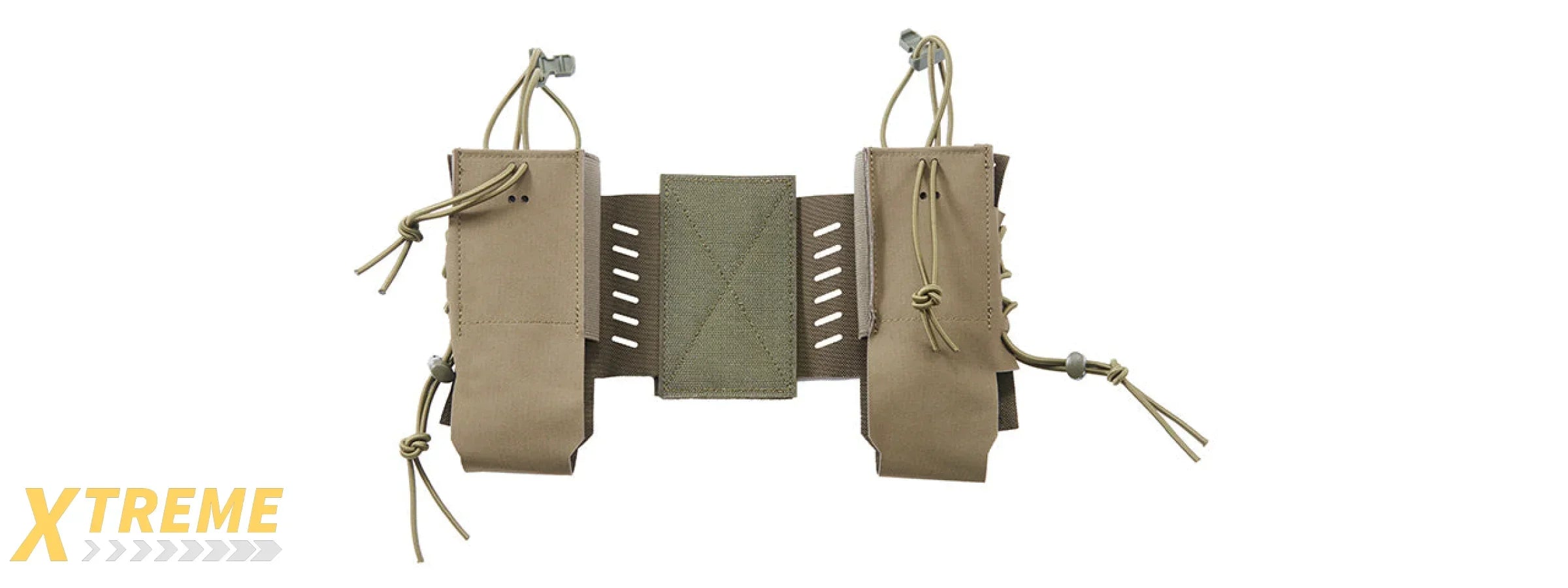 Chest Rig Tactical Assaulter Radio Pouches - (Ranger Green)