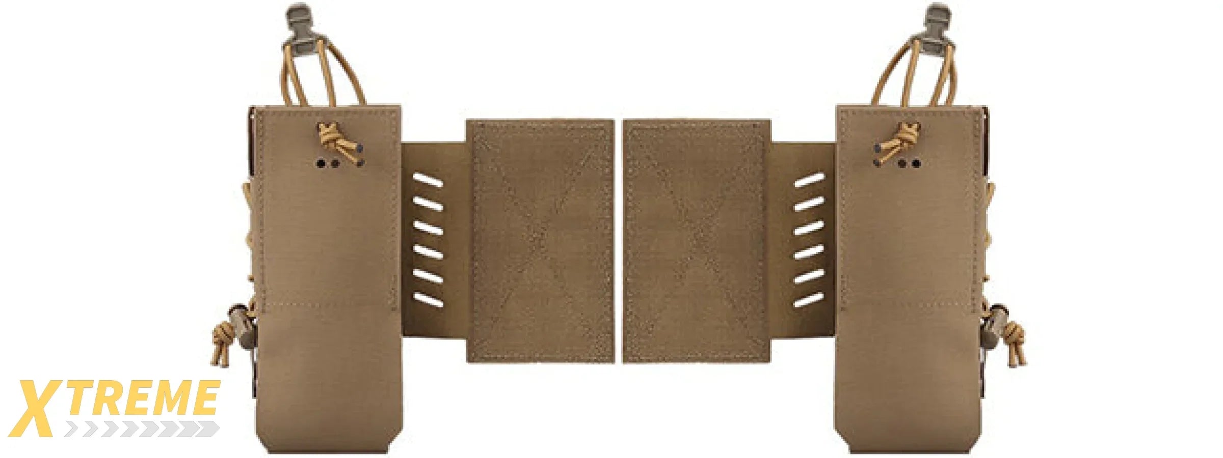 Chest Rig Tactical Assaulter Radio Pouches - (Tan)