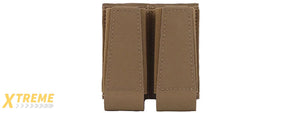 Code 11 Pistol Open Type Double Mag Pouch - (Tan)