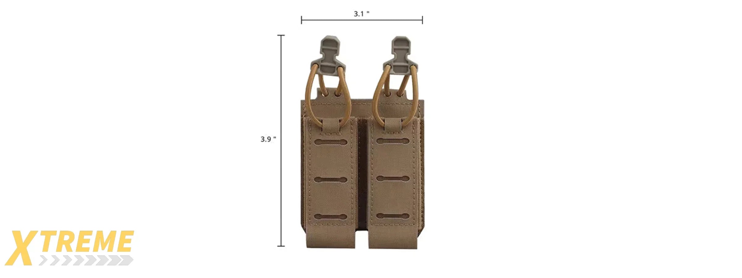 Code 11 Tactical 2.0 Assaulter Double Pistol Magazine Pouch - (Tan)