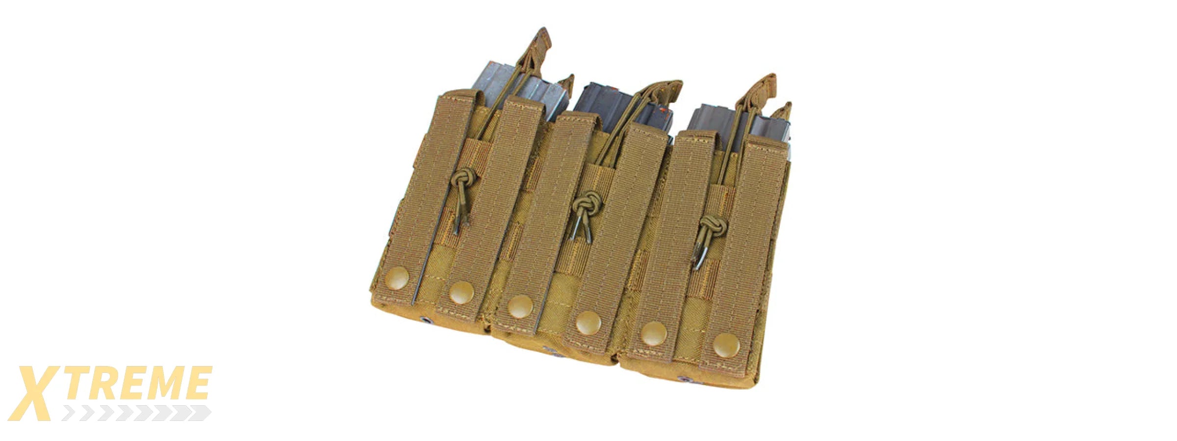 Condor Outdoor MOLLE Open-Top Triple Stacker M4 Magazine Pouch - (Tan)