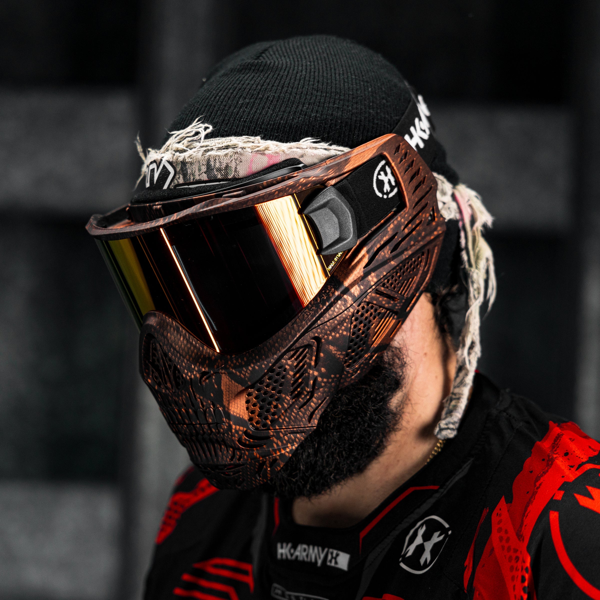 HSTL® Skull Goggle Snake Red w/ Fire Lens - XTREME Airsoft Superstore