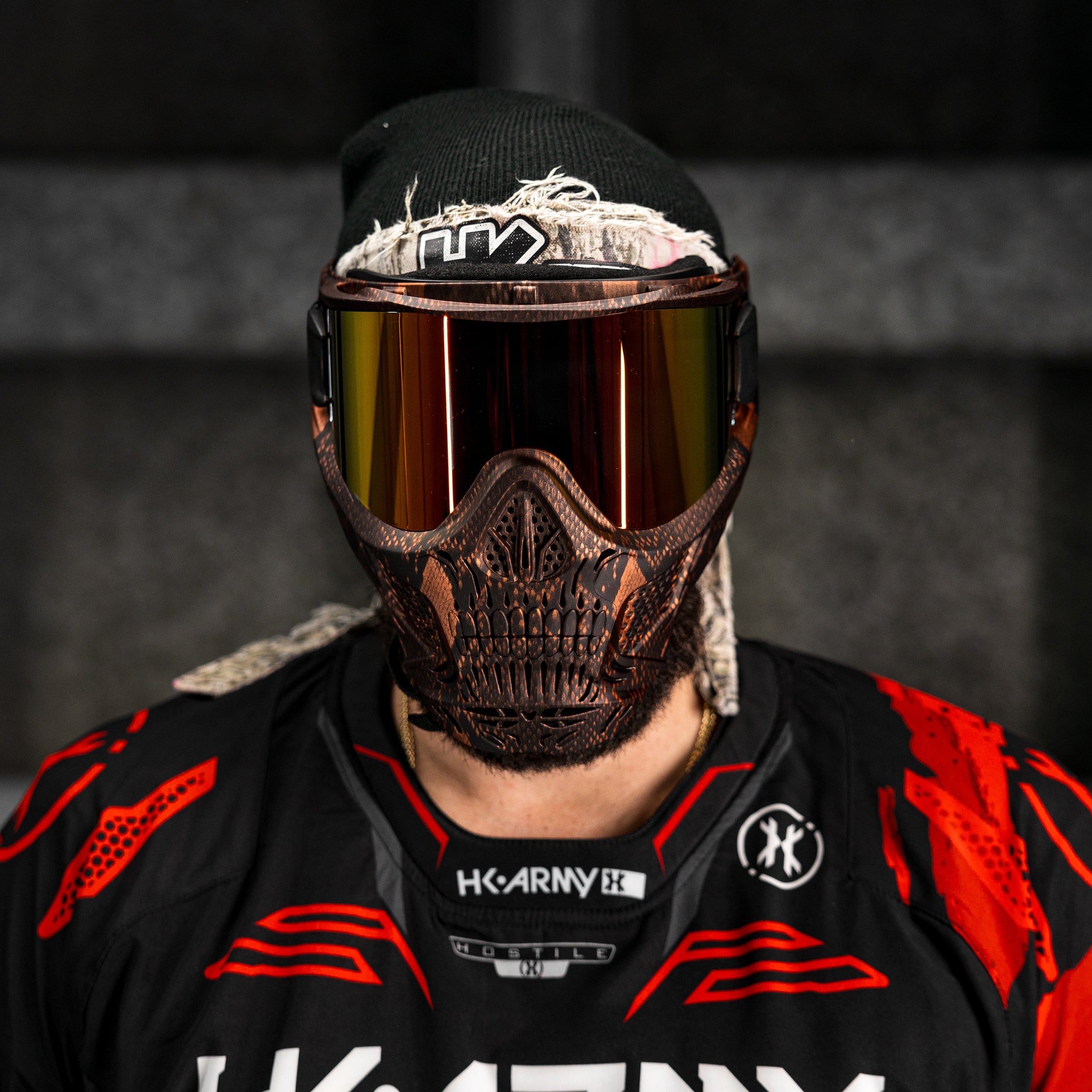HSTL® Skull Goggle Snake Red w/ Fire Lens - XTREME Airsoft Superstore