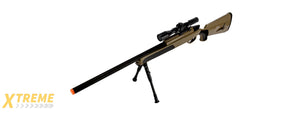 CYMA MK51 Bolt Action Airsoft Spring Sniper Rifle w/ Scope & Bipod (Color: Tan)