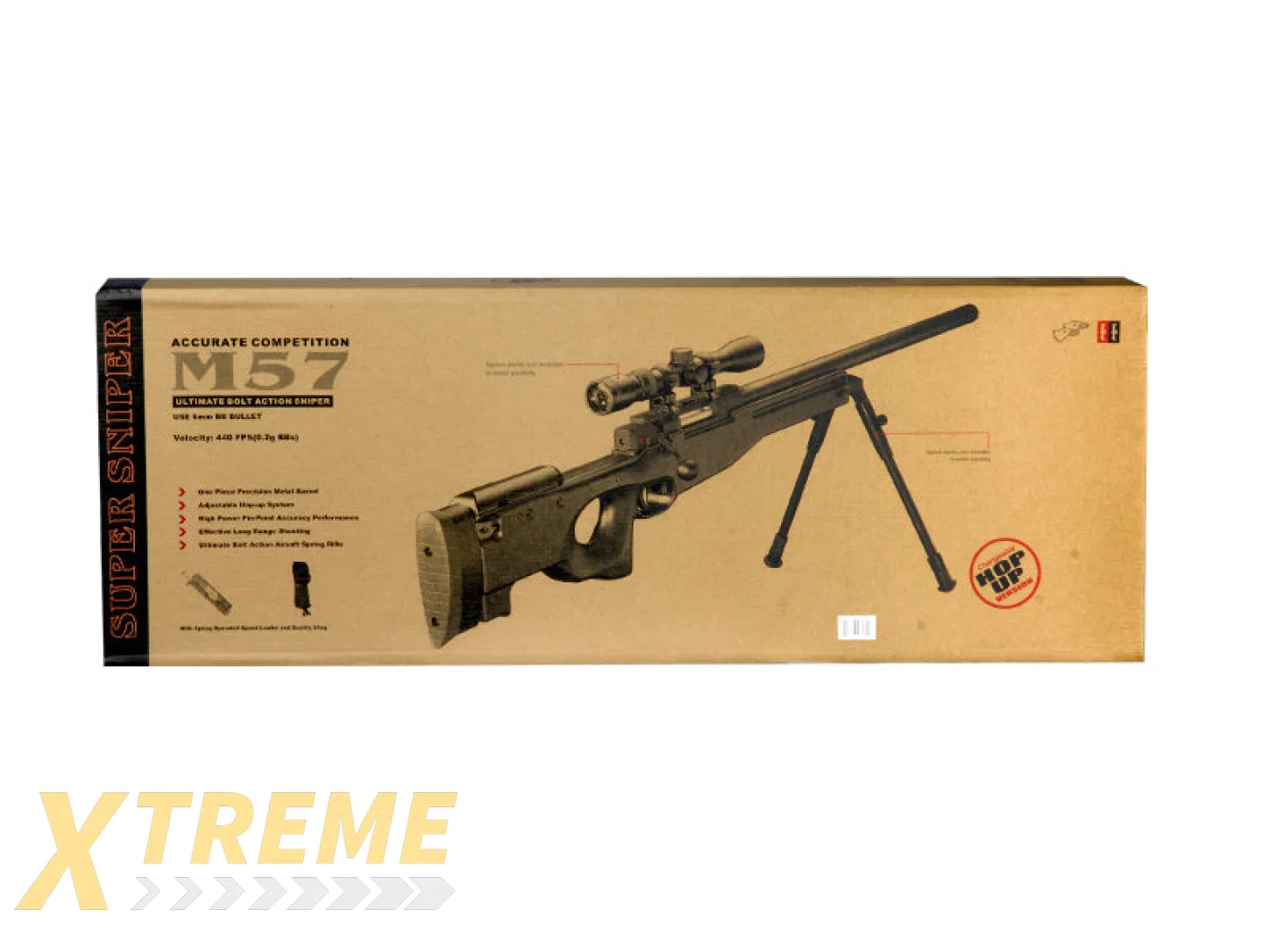 DOUBLE EAGLE FULL METAL L96 BOLT ACTION SNIPER RIFLE W/ SCOPE & BIPOD